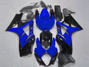 Carenagem Moto Suzuki GSXR 1000 2007-2008 - Azul Preto Brilhante