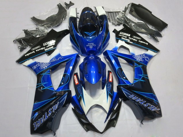Carenagens Moto Suzuki GSXR 1000 2007-2008 - Azul Preto Corona