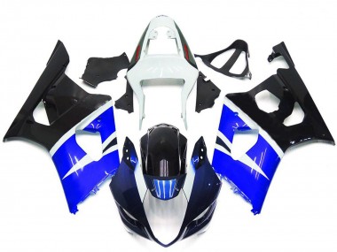 Carenagens Moto Suzuki GSXR 1000 2003-2004 - Branco Azul Preto Brilhante