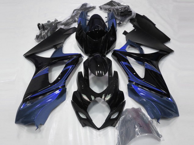 Carenagens Moto Suzuki GSXR 1000 2007-2008 - Azul Preto Brilhante