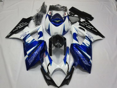 Carenagens Moto Suzuki GSXR 1000 2007-2008 - Branco Azul Preto Corona Alstare