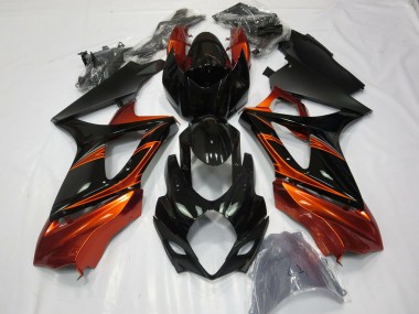 Carenagens Moto Suzuki GSXR 1000 2007-2008 - Laranja Preto