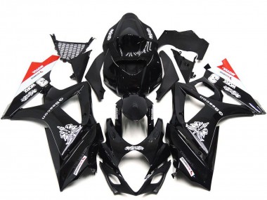 Carenagens Moto Suzuki GSXR 1000 2007-2008 - Preto Brilhante Branco Vermelho