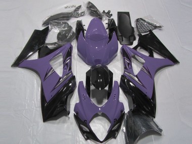Carenagens Moto Suzuki GSXR 1000 2007-2008 - Roxo Escuro Preto Brilhante