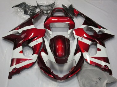 Carenagens Moto Suzuki GSXR 1000 2000-2002 - Branco Vermelho