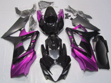 Carenagens Moto Suzuki GSXR 1000 2007-2008 - Preto Brilhante Rosa