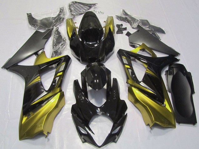 Carenagens Moto Suzuki GSXR 1000 2007-2008 - Preto Brilhante Amarelo