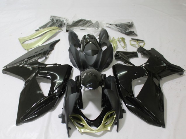 Carenagens Moto Suzuki GSXR 1000 2009-2016 - Preto Brilhante Prata