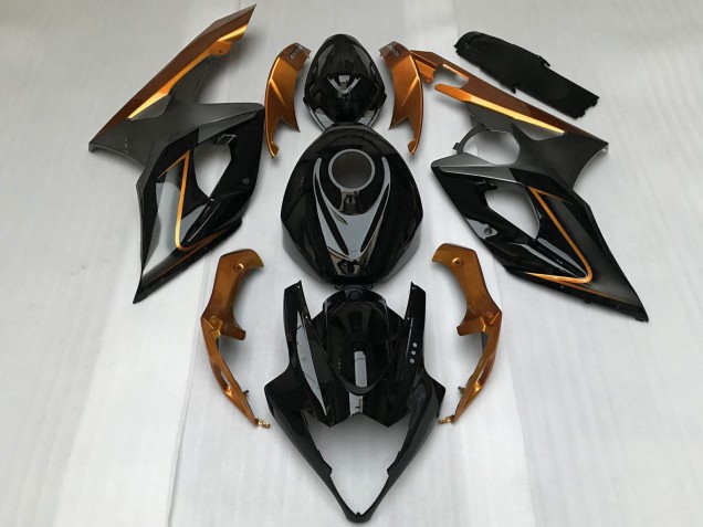 Carenagens Moto Suzuki GSXR 1000 2005-2006 - Preto Brilhante Bronze