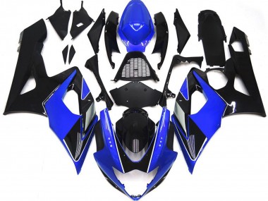 Carenagens Moto Suzuki GSXR 1000 2005-2006 - Azul Preto Brilhante