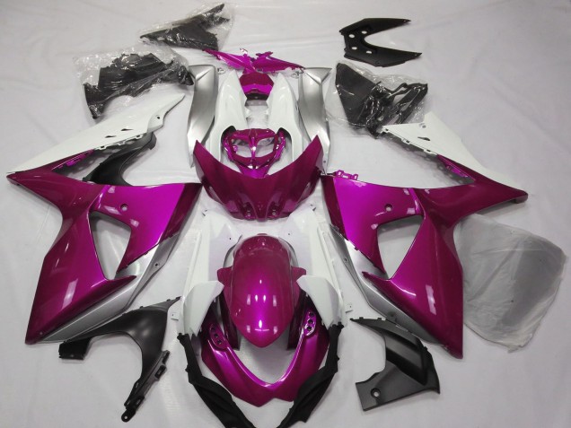 Carenagens Moto Suzuki GSXR 1000 2009-2016 - Rosa Branco