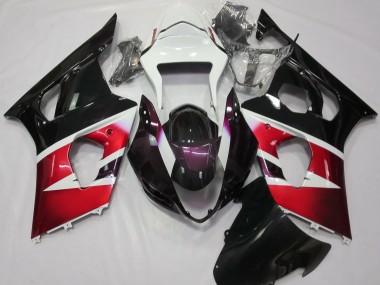 Carenagens Moto Suzuki GSXR 1000 2003-2004 - Vermelho Branco Preto Brilhante