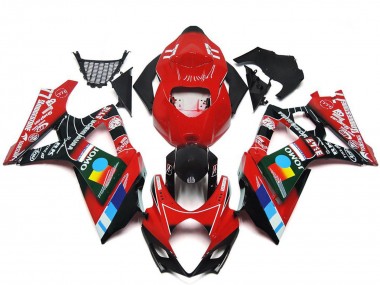 Carenagens Moto Suzuki GSXR 1000 2007-2008 - Vermelho Preto Azul Branco Amarelo