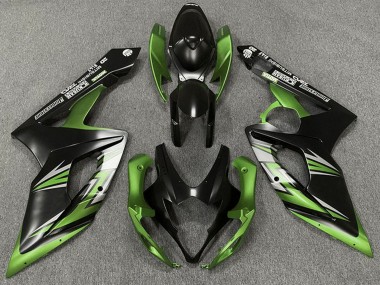 Carenagem Moto Suzuki GSXR 1000 2005-2006 - Preto Fosco Verde