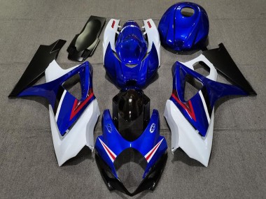 Carenagens Moto Suzuki GSXR 1000 2007-2008 - Branco Azul Vermelho Preto OEM Estilo