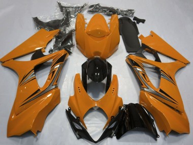 Carenagens Moto Suzuki GSXR 1000 2007-2008 - Laranja Preto Brilhante OEM Estilo