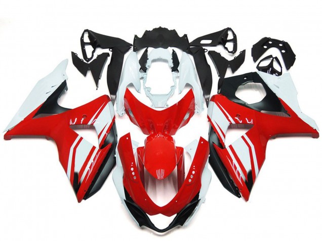 Carenagens Moto Suzuki GSXR 1000 2009-2016 - Branco Vermelho Preto