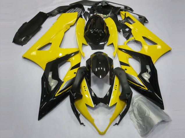 Carenagens Moto Suzuki GSXR 1000 2005-2006 - Amarelo Preto Brilhante