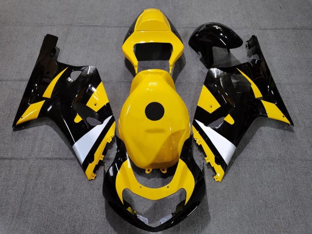 Carenagens Moto Suzuki GSXR 600 / GSXR 750 2001-2003 - Amarelo Branco Preto Brilhante