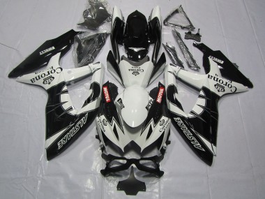 Carenagem Moto Suzuki GSXR 600 / GSXR 750 2008-2010 - Branco Preto Alstare Corona Motul