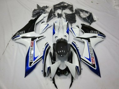 Carenagens Moto Suzuki GSXR 600 / GSXR 750 2011-2024 - Branco Azul Preto Brilhante Alstare