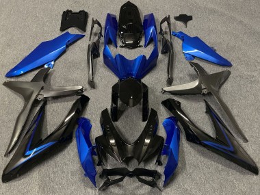 Carenagens Moto Suzuki GSXR 600 / GSXR 750 2008-2010 - Azul Cinzento Preto Brilhante