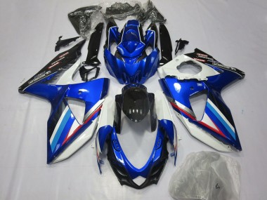 Carenagens Moto Suzuki GSXR 600 / GSXR 750 2008-2010 - Azul Branco Preto Brilhante Vermelho
