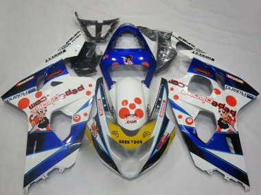 Carenagens Moto Suzuki GSXR 600 / GSXR 750 2004-2005 - Branco Azul Vermelho Amarelo Preto Dark Dog