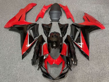 Kit Carenagens Moto Suzuki GSXR 600 / GSXR 750 2011-2024 - Vermelho Preto Brilhante