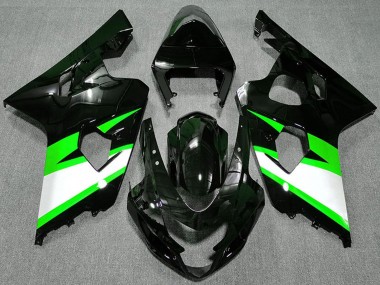 Carenagens Moto Suzuki GSXR 600 / GSXR 750 2004-2005 - Preto Brilhante Verde Branco