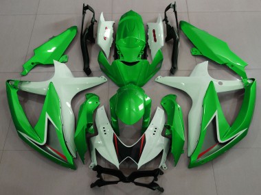Carenagens Moto Suzuki GSXR 600 / GSXR 750 2008-2010 - Branco Verde Preto Vermelho