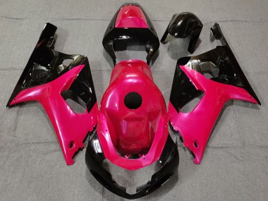 Carenagens Moto Suzuki GSXR 600 / GSXR 750 2001-2003 - Rosa Preto Brilhante