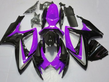 Carenagens Moto Suzuki GSXR 600 / GSXR 750 2006-2007 - Roxo Preto Brilhante