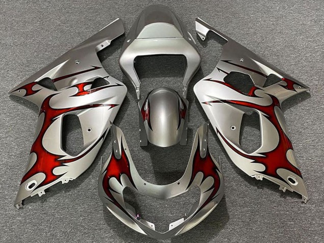 Carenagens Moto Suzuki GSXR 600 / GSXR 750 2001-2003 - Prata Vermelho