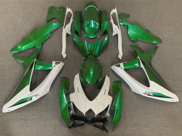 Carenagens Moto Suzuki GSXR 600 / GSXR 750 2008-2010 - Branco Verde OEM Estilo