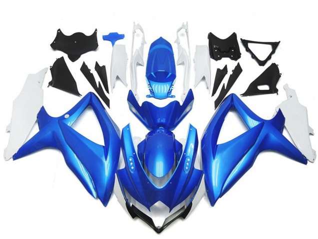 Carenagens Moto Suzuki GSXR 600 / GSXR 750 2008-2010 - Branco Azul Claro