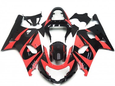 Carenagens Moto Suzuki GSXR 600 / GSXR 750 2001-2003 - Light Vermelho Preto Brilhante OEM Estilo