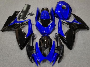 Carenagens Moto Suzuki GSXR 600 / GSXR 750 2006-2007 - Azul Preto Brilhante
