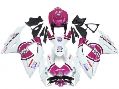 Carenagens Moto Suzuki GSXR 600 / GSXR 750 2008-2010 - Branco Rosa Motul Lucky Strike 34