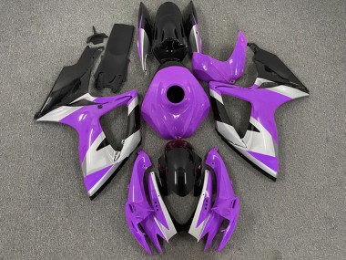 Carenagens Moto Suzuki GSXR 600 / GSXR 750 2006-2007 - Roxo Prata Preto Brilhante