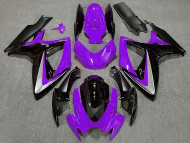 Carenagens Moto Suzuki GSXR 600 / GSXR 750 2006-2007 - Roxo Prata Preto Brilhante OEM Estilo