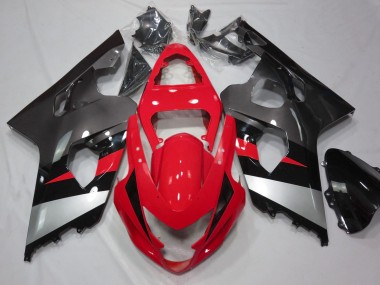 Carenagens Moto Suzuki GSXR 600 / GSXR 750 2004-2005 - Vermelho Prata Preto