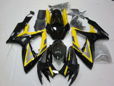 Carenagens Moto Suzuki GSXR 600 / GSXR 750 2006-2007 - Amarelo Prata Preto Brilhante