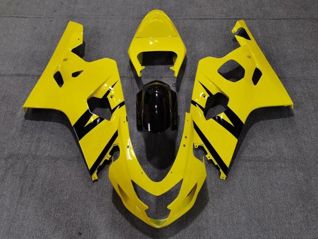 Carenagens Moto Suzuki GSXR 600 / GSXR 750 2004-2005 - Amarelo Preto Brilhante OEM Estilo