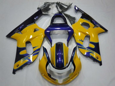Carenagens Moto Suzuki GSXR 600 / GSXR 750 2001-2003 - Amarelo Azul