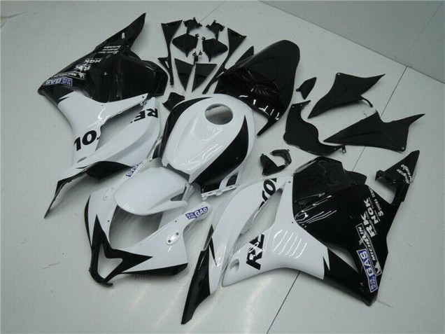 Carenagem Moto Honda CBR600RR 2009-2012 - Branco Preto Brilhante Repsol