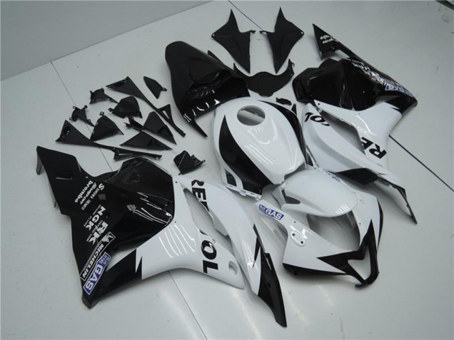 Carenagem Moto Honda CBR600RR 2009-2012 - Branco Preto Brilhante Repsol