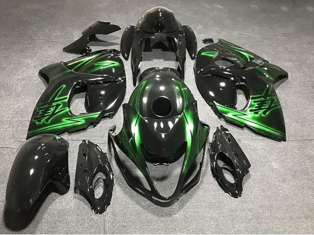 Carenagens Moto Suzuki GSXR 1300 2008-2020 - Preto Brilhante Verde