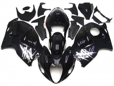 Carenagens Moto Suzuki GSXR 1300 1996-2007 - Preto Brilhante Prata Decalques