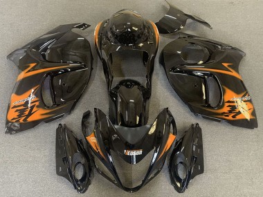 Carenagens Moto Suzuki GSXR 1300 2008-2020 - Preto Brilhante Laranja